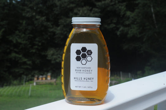 One Pound (16oz) Raw Honey - Glass Jar