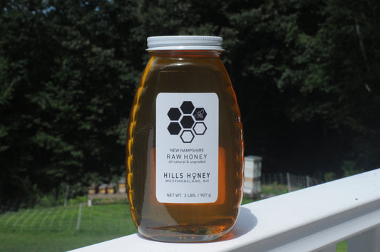 Two Pound (32oz) Raw Honey - Glass Jar